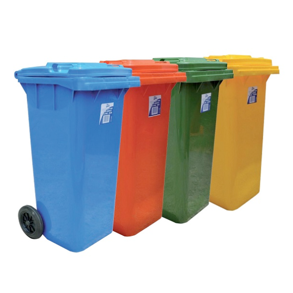 Edco Heavy Duty Bin With Wheels 120lt – Sandhurst Cleaning Supplies