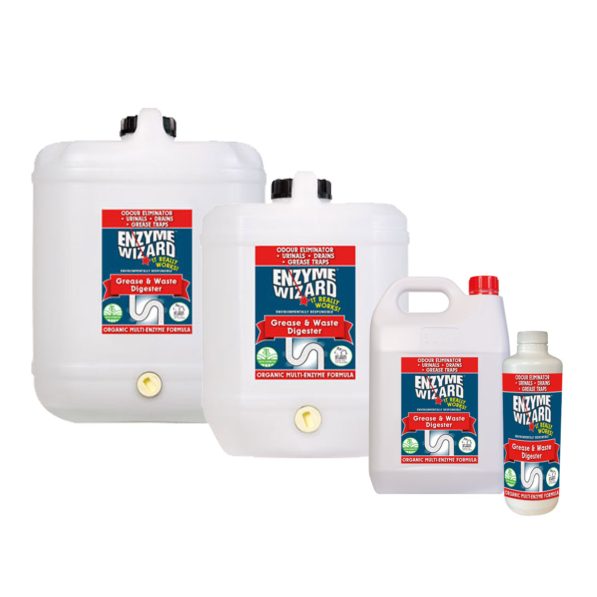 Enzyme Wizard Grease and Waste Digester - Sandhurst Cleaning Supplies Bendigo