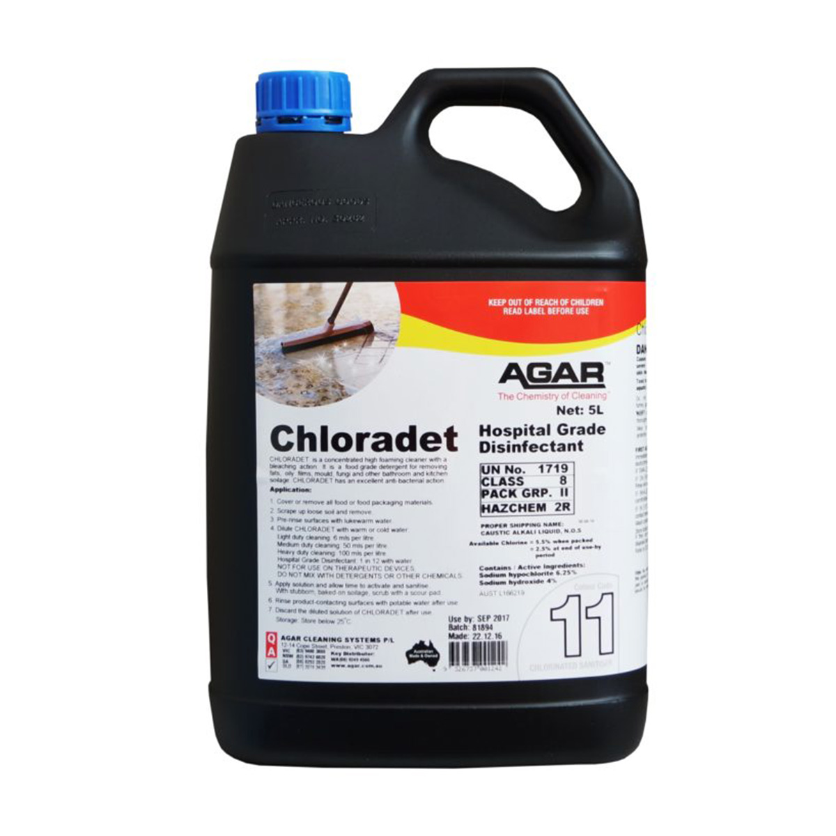 Agar CHLORADET - Sandhurst Cleaning Supplies