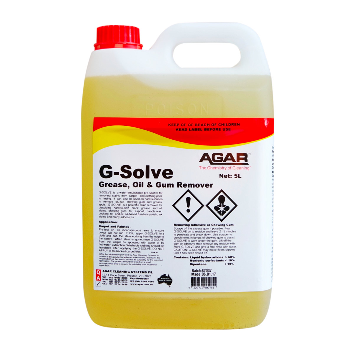 Agar G-SOLVE - Sandhurst Cleaning Supplies Bendigo