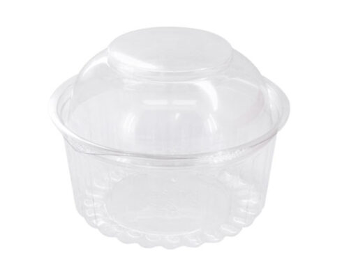 PET Clear Bowls with Dome Hinged Lids