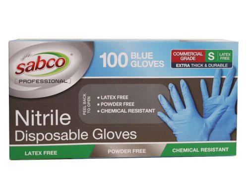 Sabco Blue Nitrile Disposable Gloves